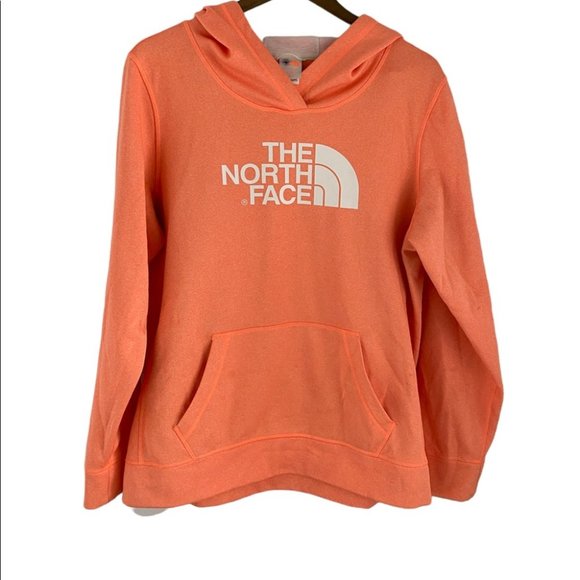 The North Face Tops - The North Face Orange Half Dome Pullover Hoodie XL